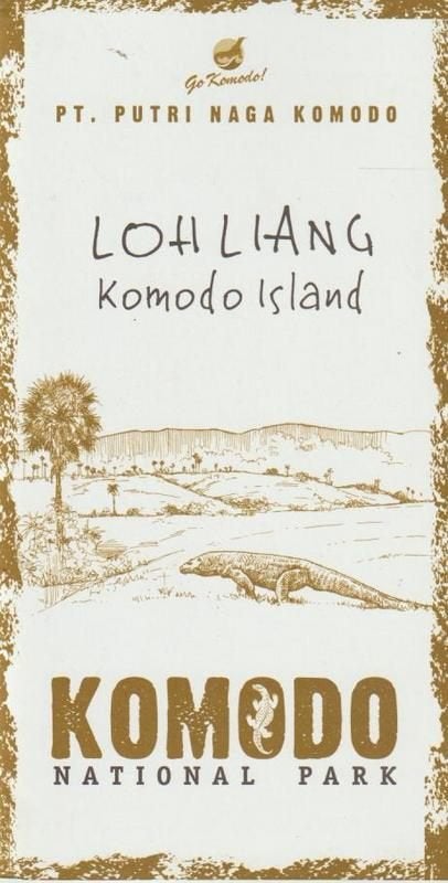 Komodo Island Loh Liang en folder Nationaal park, Boeken, Overige merken, Ophalen of Verzenden, Zo goed als nieuw, Reisgids of -boek