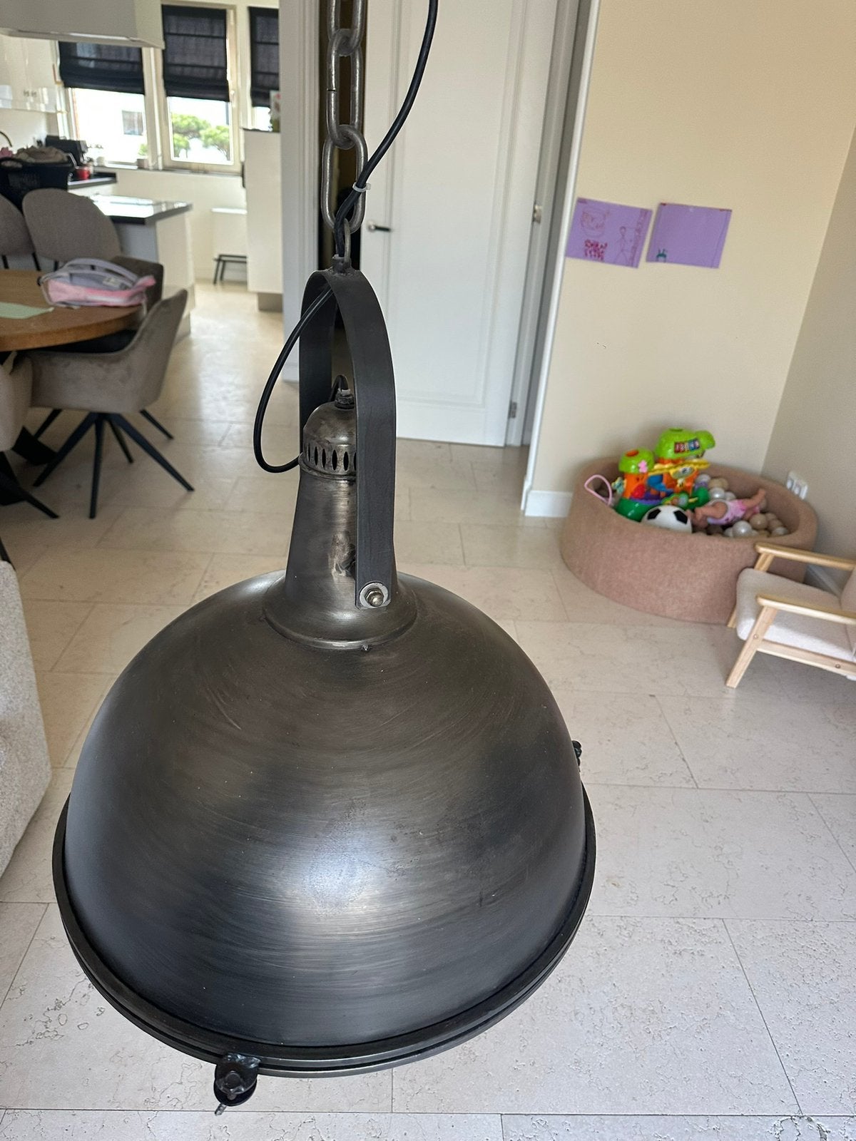 Hanglamp, Ophalen, Zo goed als nieuw, Metaal, Industrieel