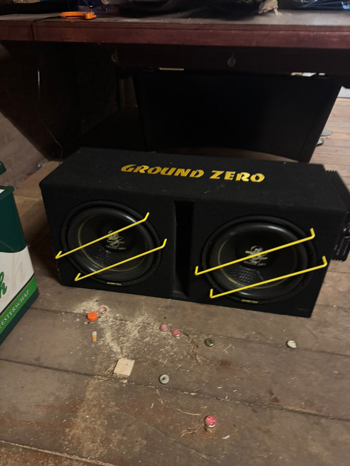 Ground Zero Iridium GZIB 2.12SPL dubbele 12inch subwoofer, Ophalen, Zo goed als nieuw