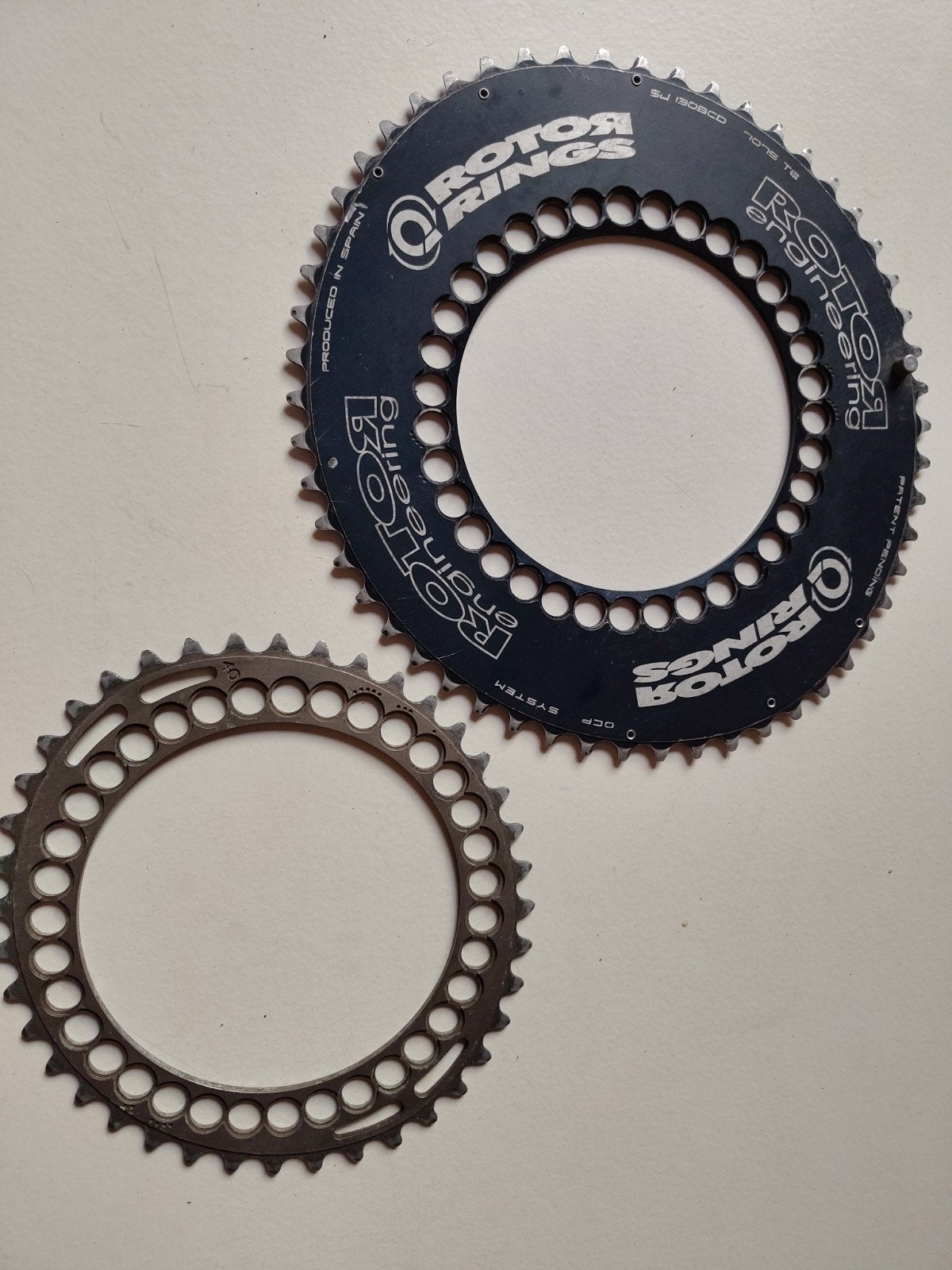 Rotor Q-Rings kettingbladen (54T en 40T), Fietsen en Brommers, Fietsonderdelen, Crankstel of Pedalen, Gebruikt, Ophalen of Verzenden