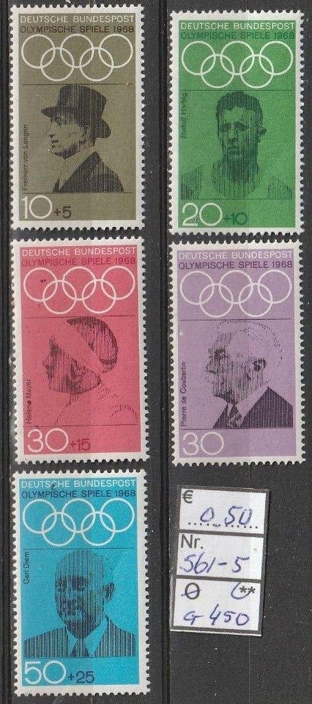 Bund Ol.Spelen '68 Michel 561-5 Nr.G450p, Verzenden, BRD, Postfris