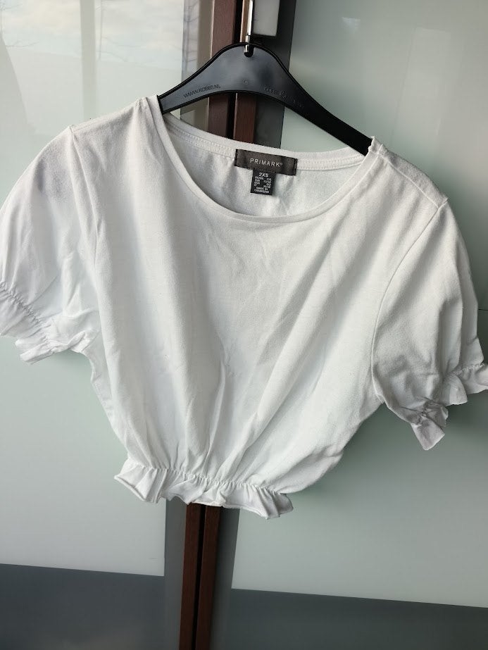 Crop top xxs, Kleding | Dames, Primark, Wit, Ophalen of Verzenden, Zo goed als nieuw