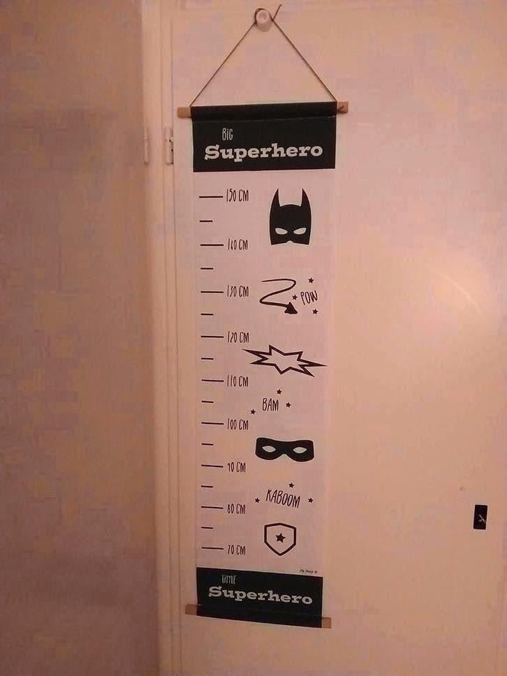 Hip Huisje Groeimeter Superhero, Ophalen of Verzenden, Zo goed als nieuw, Wanddecoratie