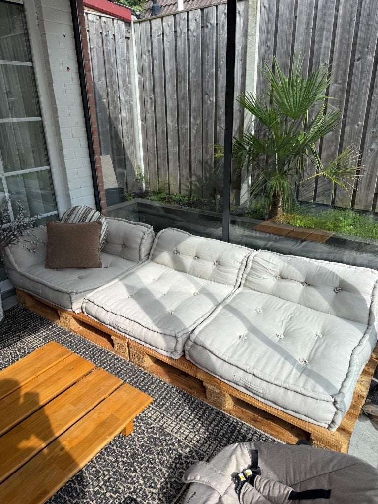 Bank modular kussen, Tuin en Terras, Ophalen, Gebruikt, Overige typen