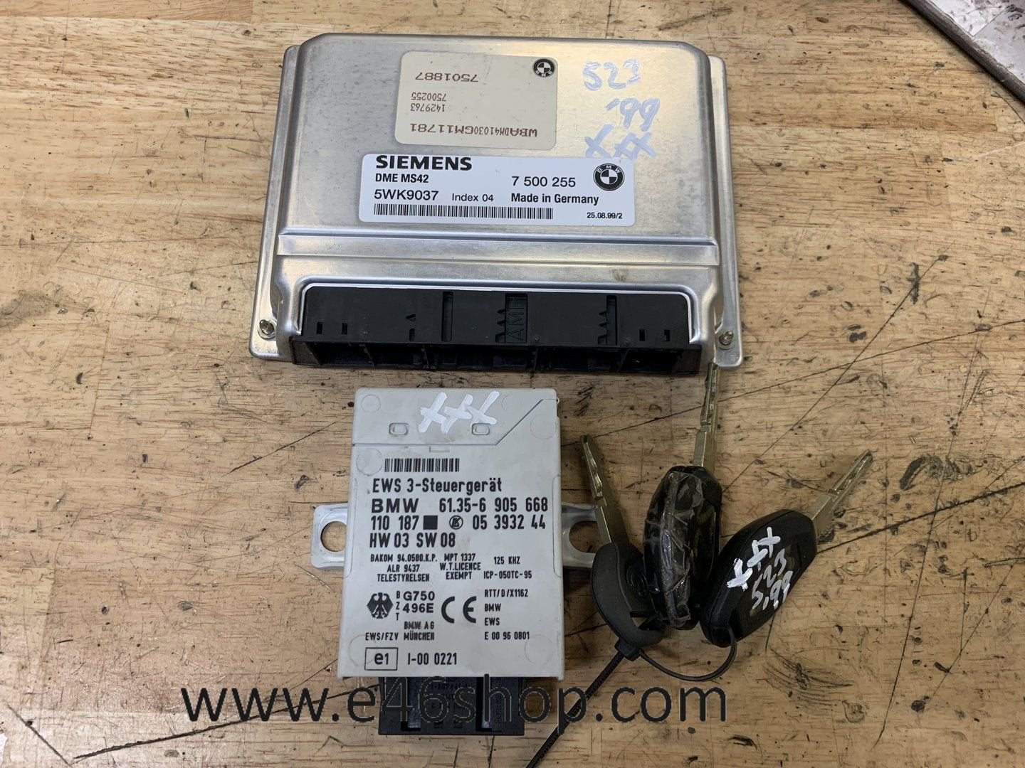 ECU DME EWS SET BMW 5 SERIE E39 523I, Auto-onderdelen, Elektronica en Kabels, Gebruikt, -, -, Ophalen of Verzenden