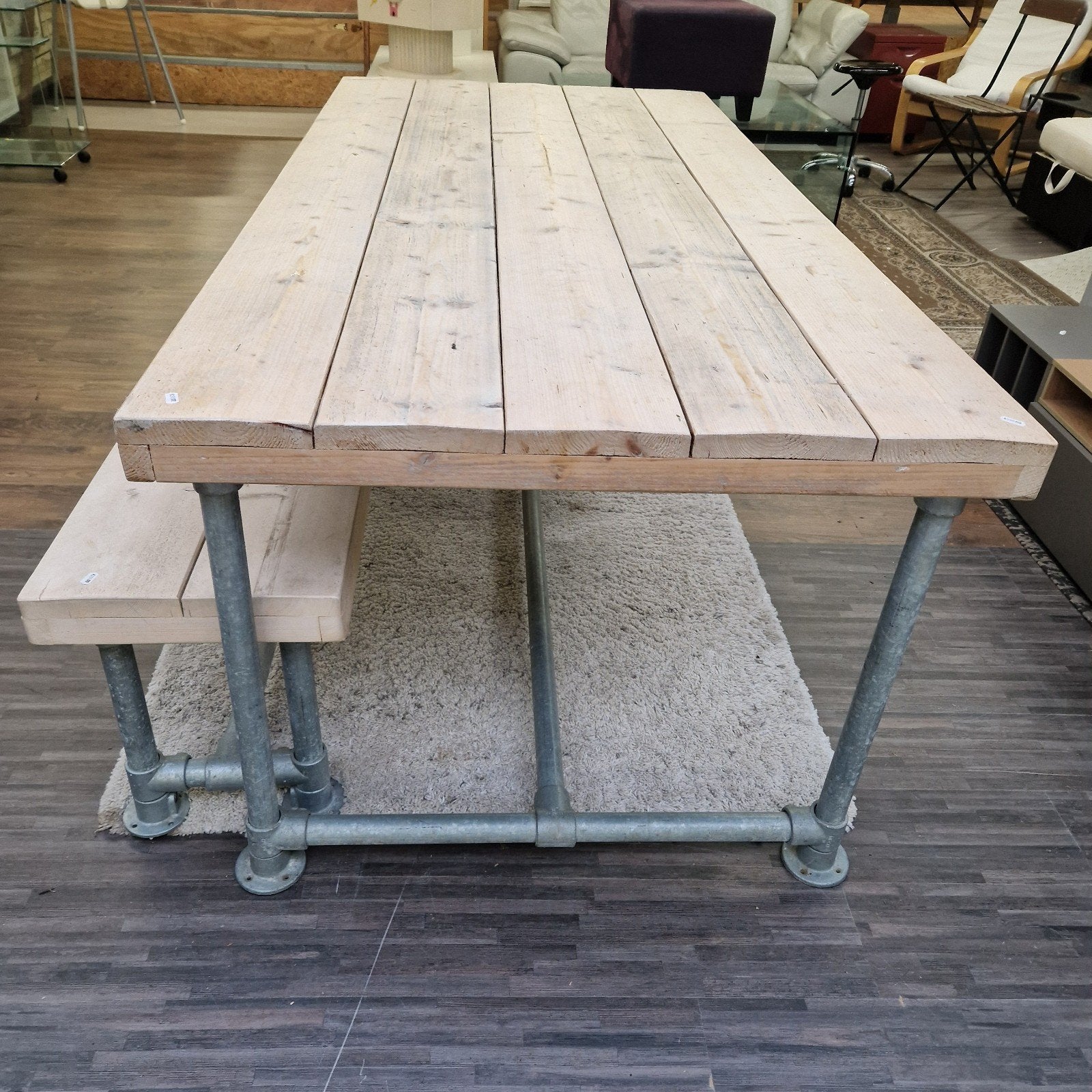 Stijgerhouten eettafel met bankje, nieuwstaat, Ophalen, Gebruikt, Onbekend, Onbekend