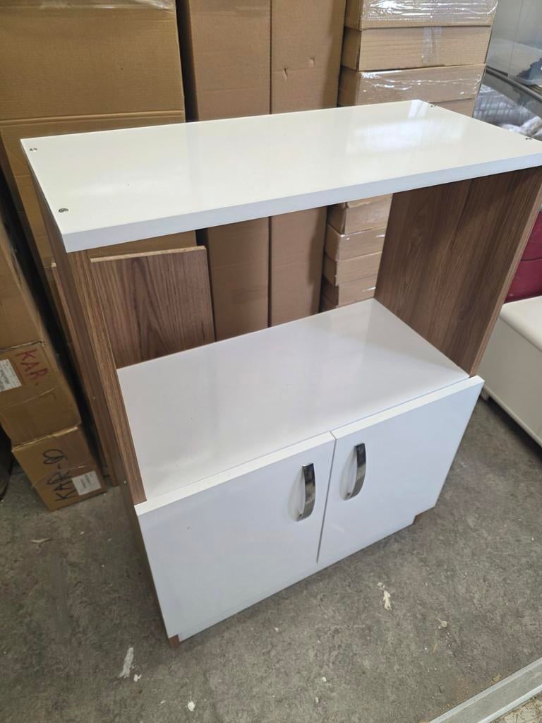 Magnetronkast Koffiekast wit/bruin, Huis en Inrichting, Ophalen, Moka, Zo goed als nieuw, Moka