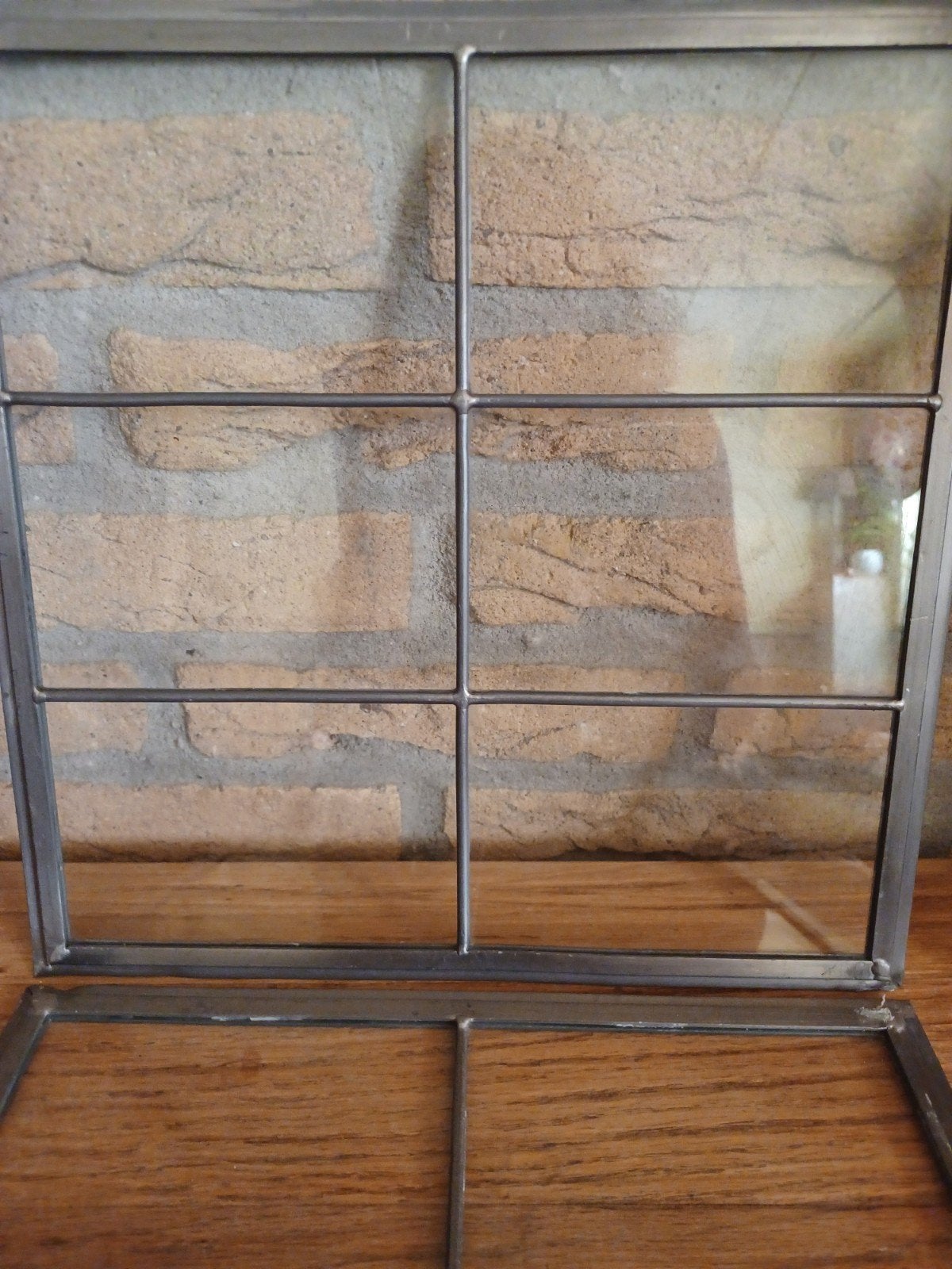 Glas in lood raam - 32x32 cm 2 stuks ramen, Doe-het-zelf en Verbouw, Glas en Ramen, Ophalen of Verzenden, Minder dan 80 cm, Glas in lood