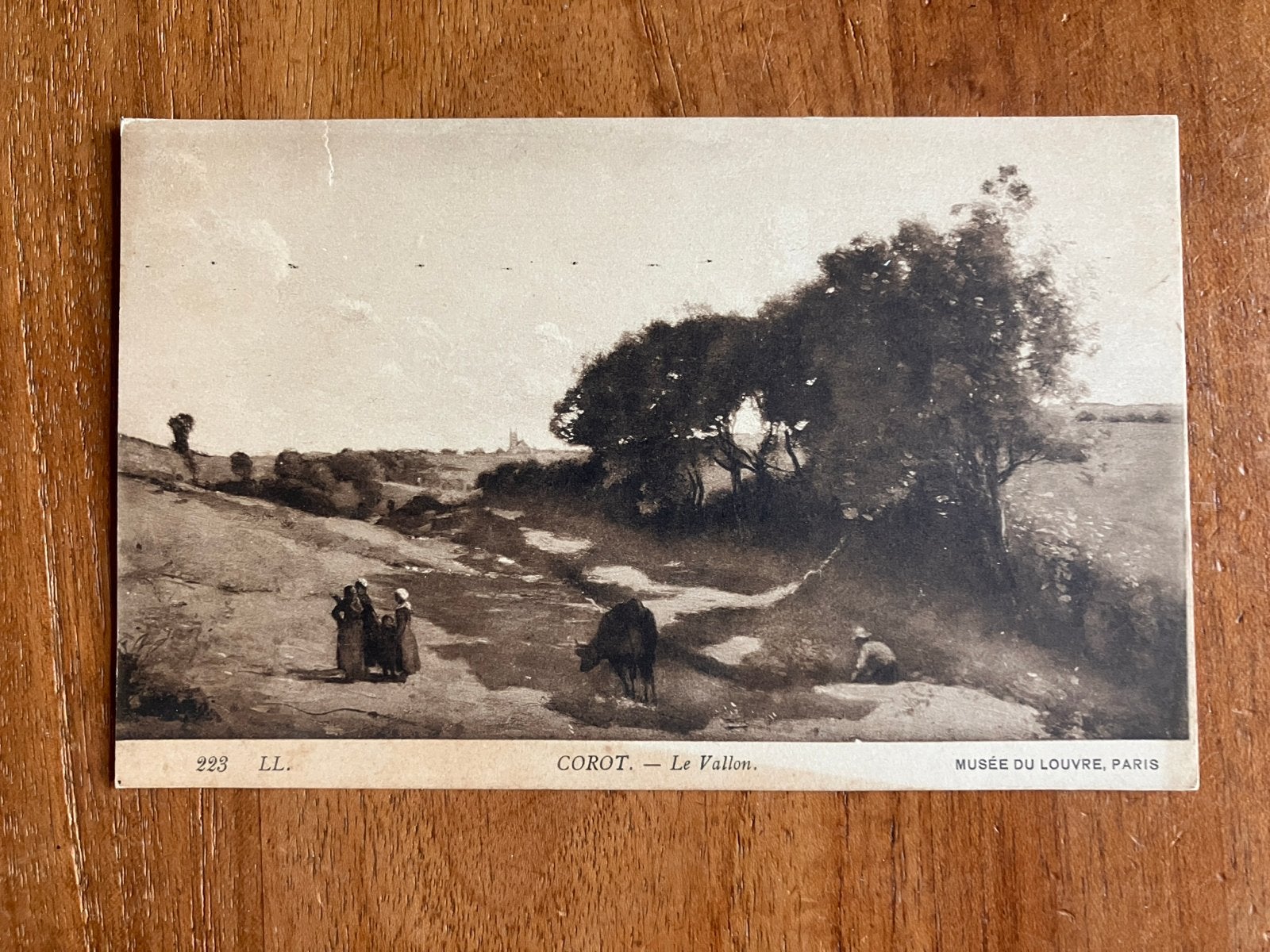 Corot - Le Vallon, Musée du Louvre. Parijs. Het Dal, Ophalen of Verzenden, Voor 1920, Gelopen, Frankrijk