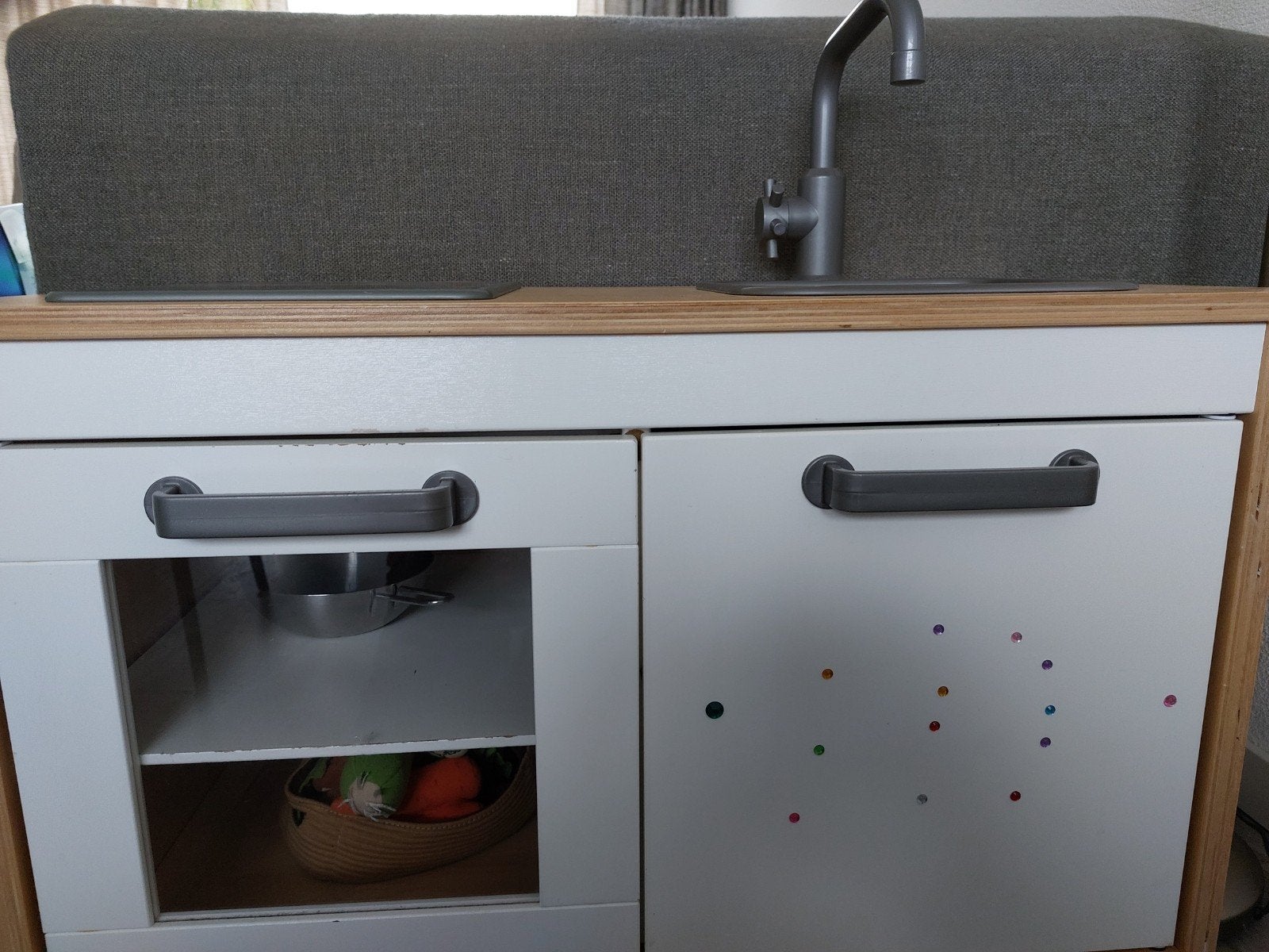 Mooi houten keukentje in hoogte verstelbaar, Ophalen of Verzenden, Gebruikt, Met licht