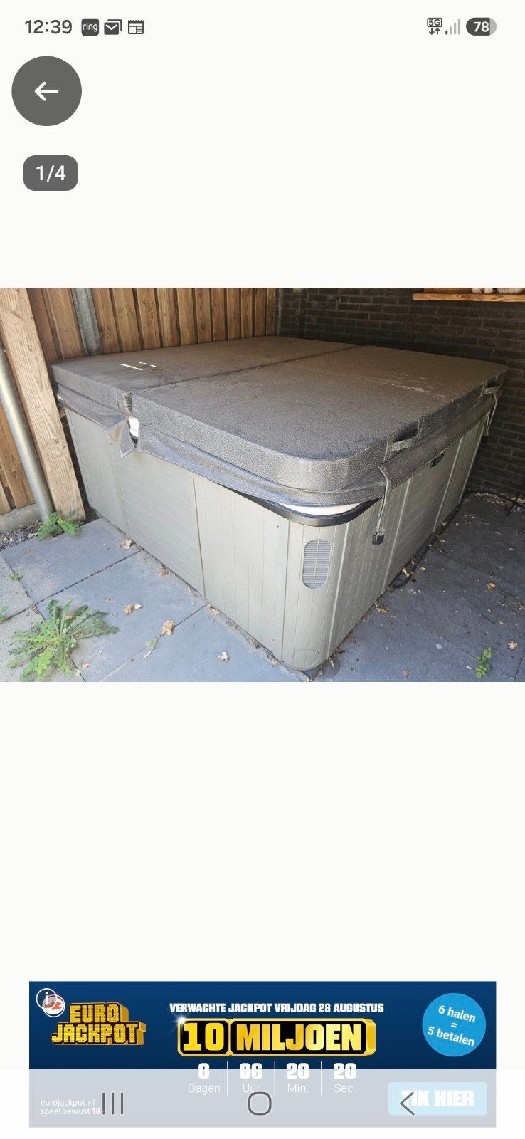 jacuzzi, Ophalen, Zo goed als nieuw