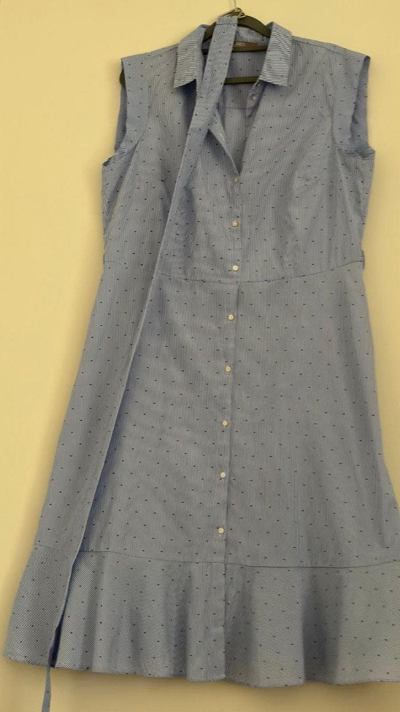 :Jakes Collection blousejurk lichtblauw gestreept – maat, Kleding | Dames, Jurken, Zo goed als nieuw, Maat 42/44 (L), Blauw, Boven de knie