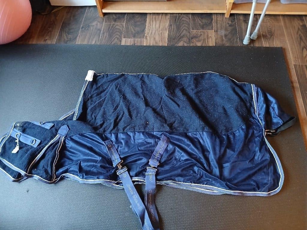 Vliegendeken met ruginzet mt 165, Gebruikt, Overige merken, Cob (M), Dubbele borstsluiting
