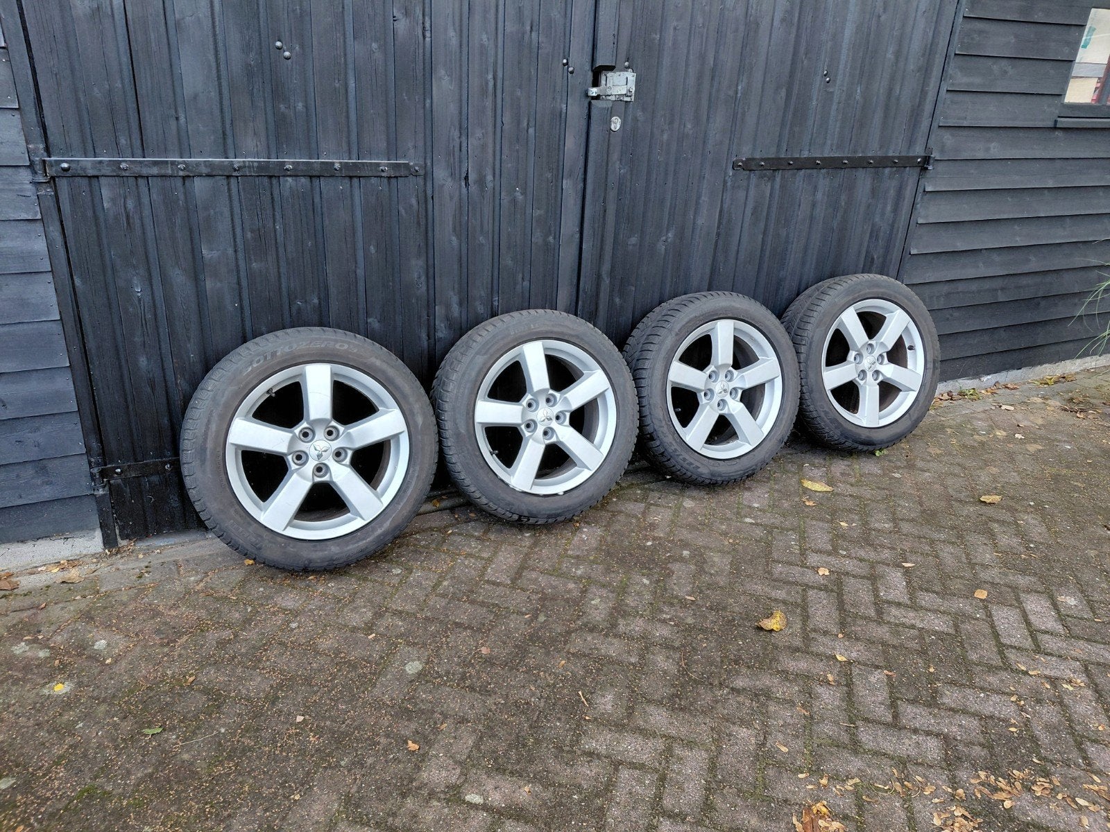 velgen+winterbanden 18 inch mitsubishi Outlander ASX Eclipse, Ophalen, 18 inch, Gebruikt, Banden en Velgen