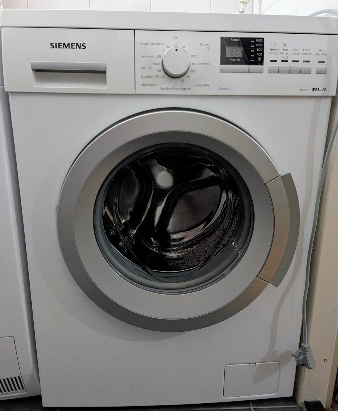 Siemens WM14Q363NL iSensoric 500 wasmachine 7KG, Ophalen, Gebruikt, Handwasprogramma, Voorlader