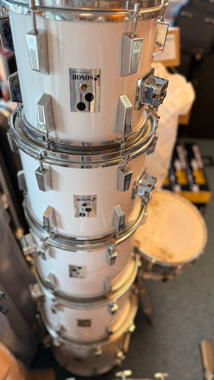 Sonor International 7-delige drumset met statieven, Ophalen, Gebruikt, Sonor