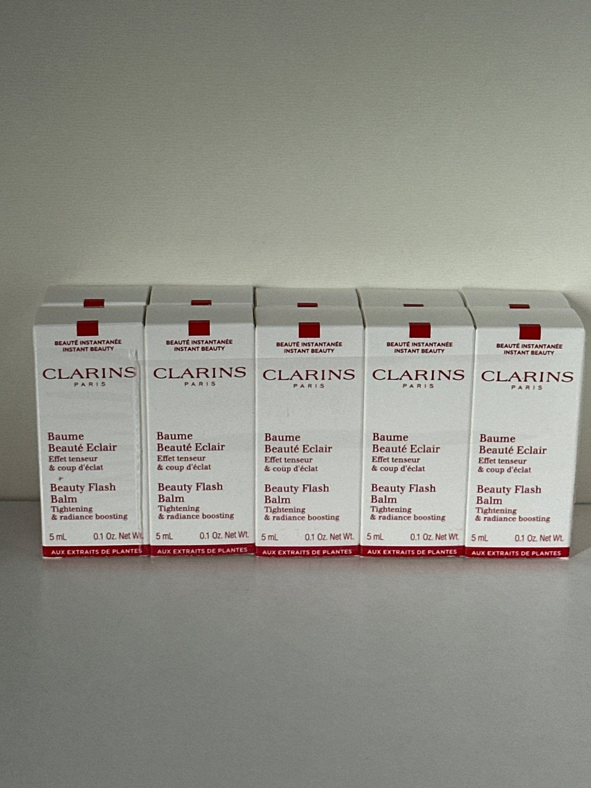 Clarins Beauty Flash Balm Set 10x 5 ml, Ophalen of Verzenden, Nieuw, Gehele gezicht, Verzorging