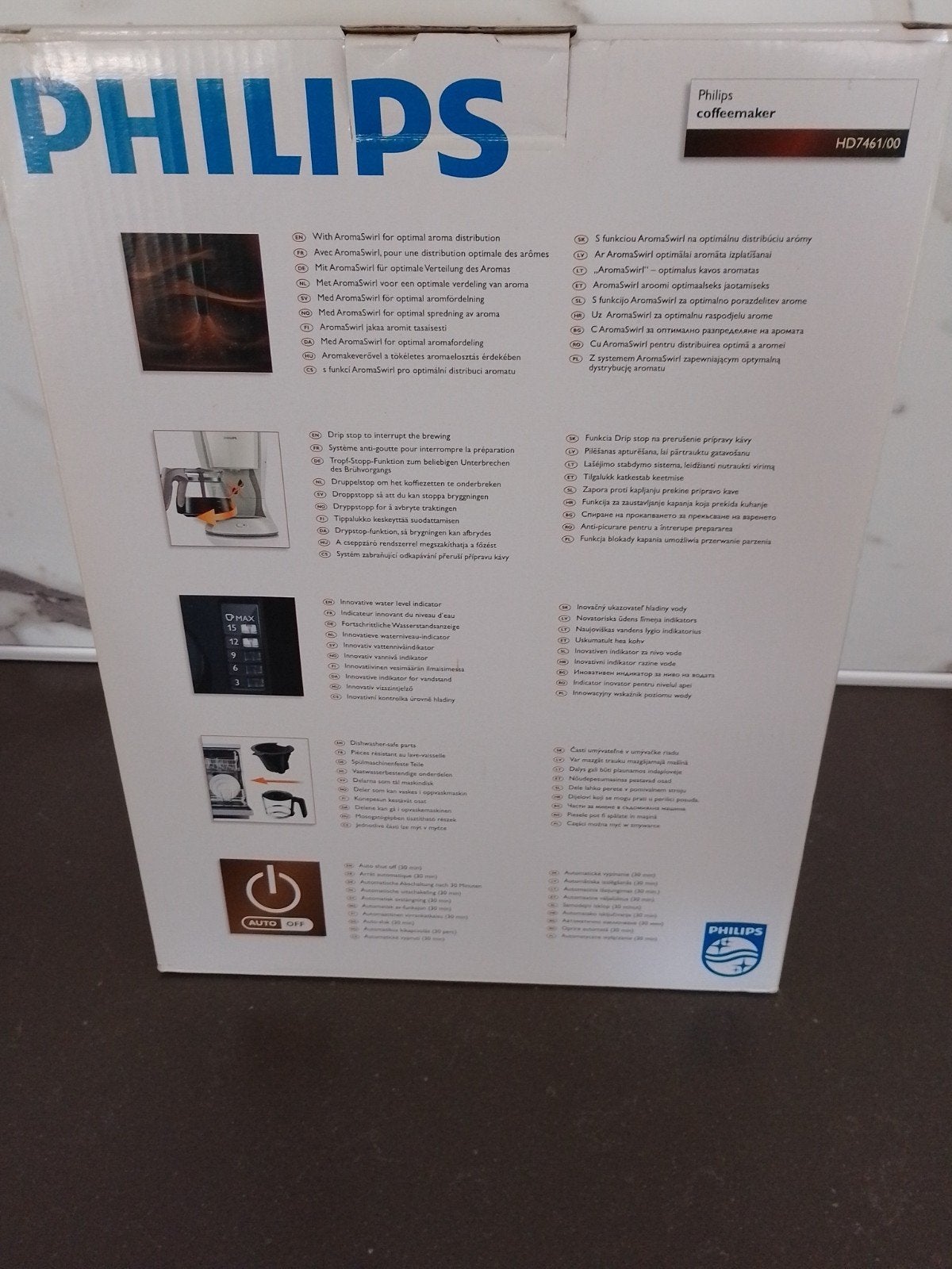 Philips Koffiezetapparaat HD7461/00 - Nieuw en Ongebruikt, Afneembaar waterreservoir, 10 kopjes of meer, Gemalen koffie, Ophalen of Verzenden