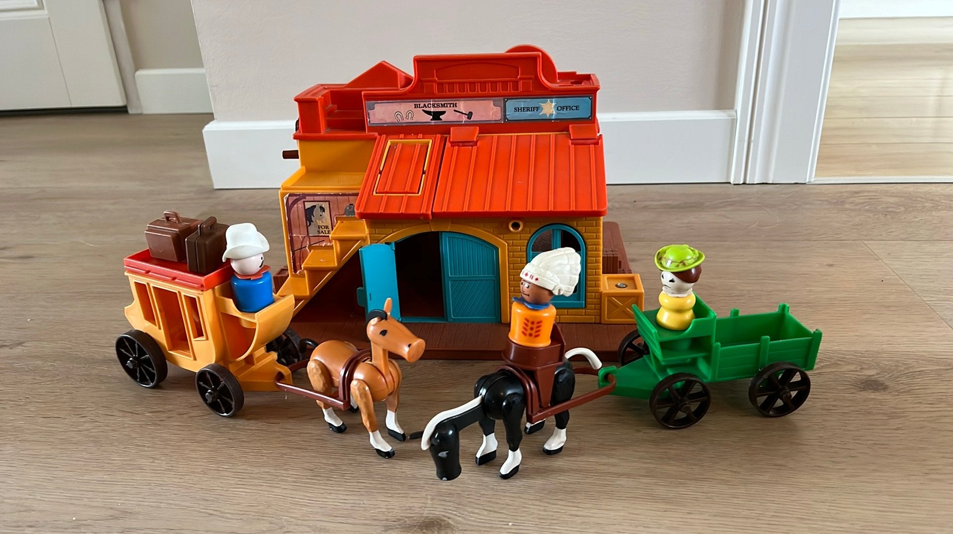 Fisher Price Western huisje, Kinderen en Baby's, Ophalen of Verzenden, Gebruikt, Speelset