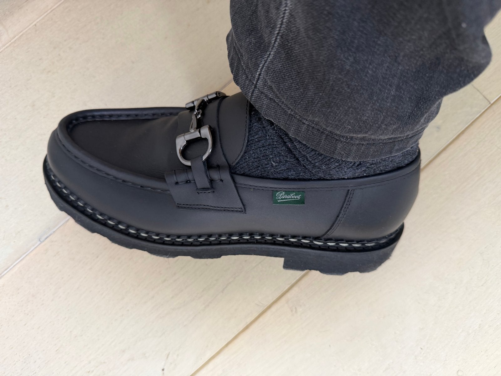 Paraboot Men's Reims Mors Horsebit Loafers Zwart - Maat 42, Loafers, Zwart, Ophalen of Verzenden, Zo goed als nieuw
