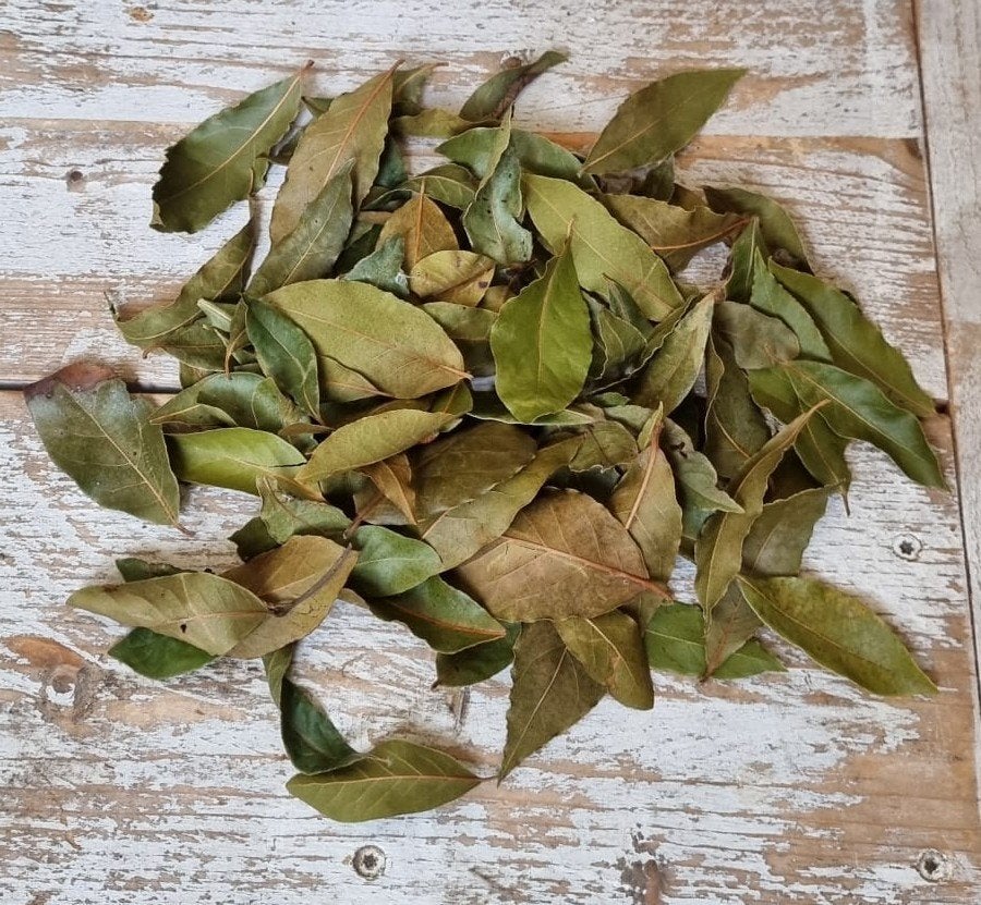 Eco laurierblad eigen tuin, sterk aroma, onbespoten, 20 gram, Ophalen of Verzenden