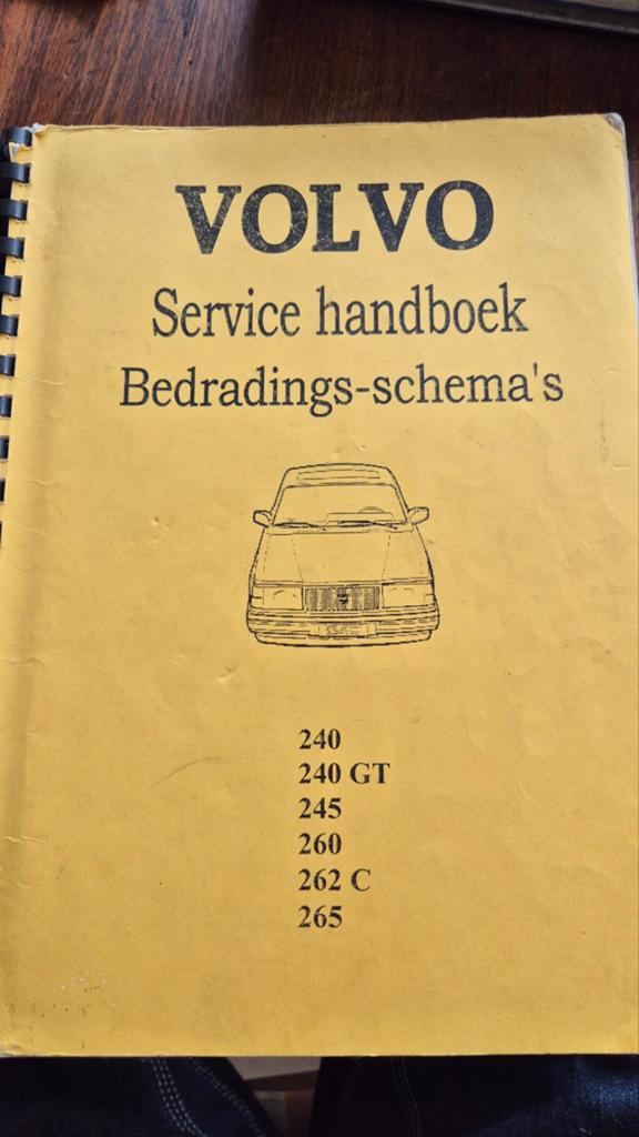 Volvo Service Handboek & Bedradingsschema's 240, 260 serie, Ophalen of Verzenden, Gelezen, Volvo, Volvo Car Corporation