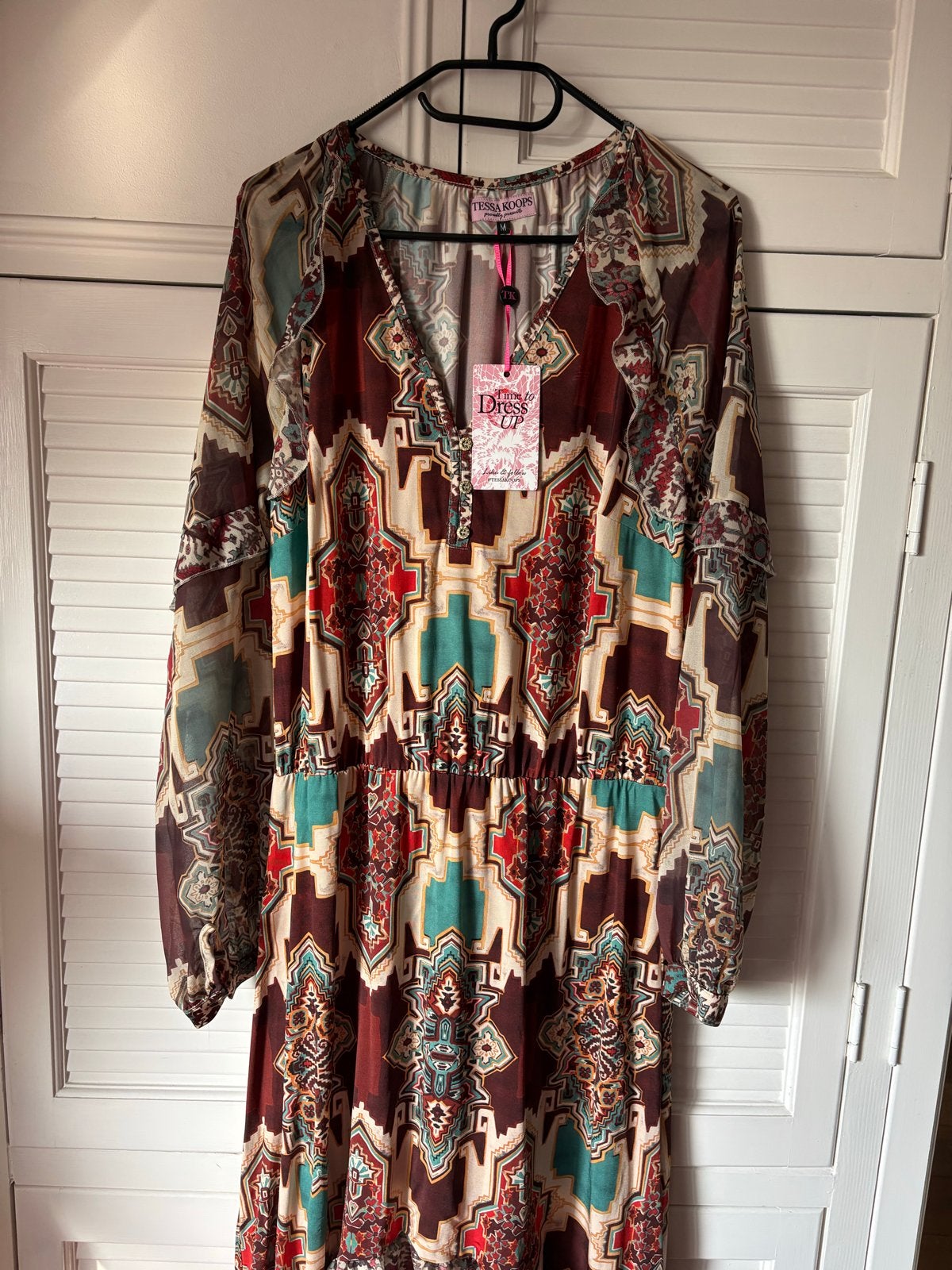 Tessa Koops 'Veronique A' jurk, maat M, nieuw met kaartje, Kleding | Dames, Jurken, Maat 38/40 (M), Meerkleurig, Nieuw, Ophalen of Verzenden