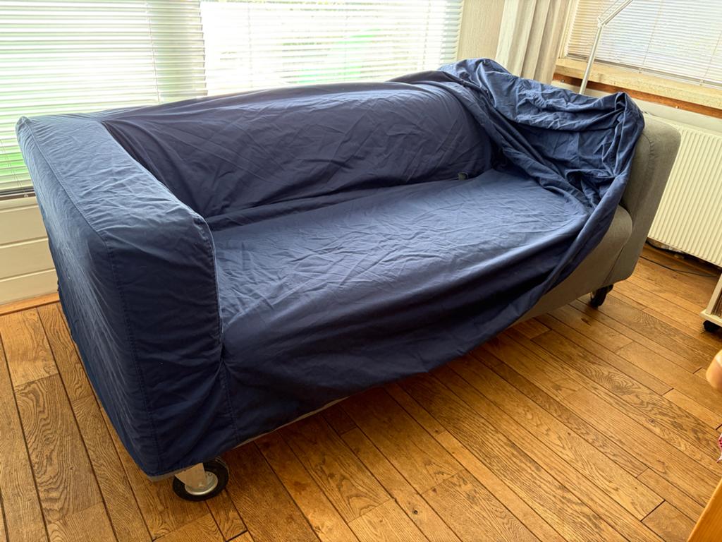IKEA Klippanhoes donkerblauw - Zeer goede staat, Huis en Inrichting, Stoffering | Vloerbedekking, Ophalen, Blauw, Overige typen