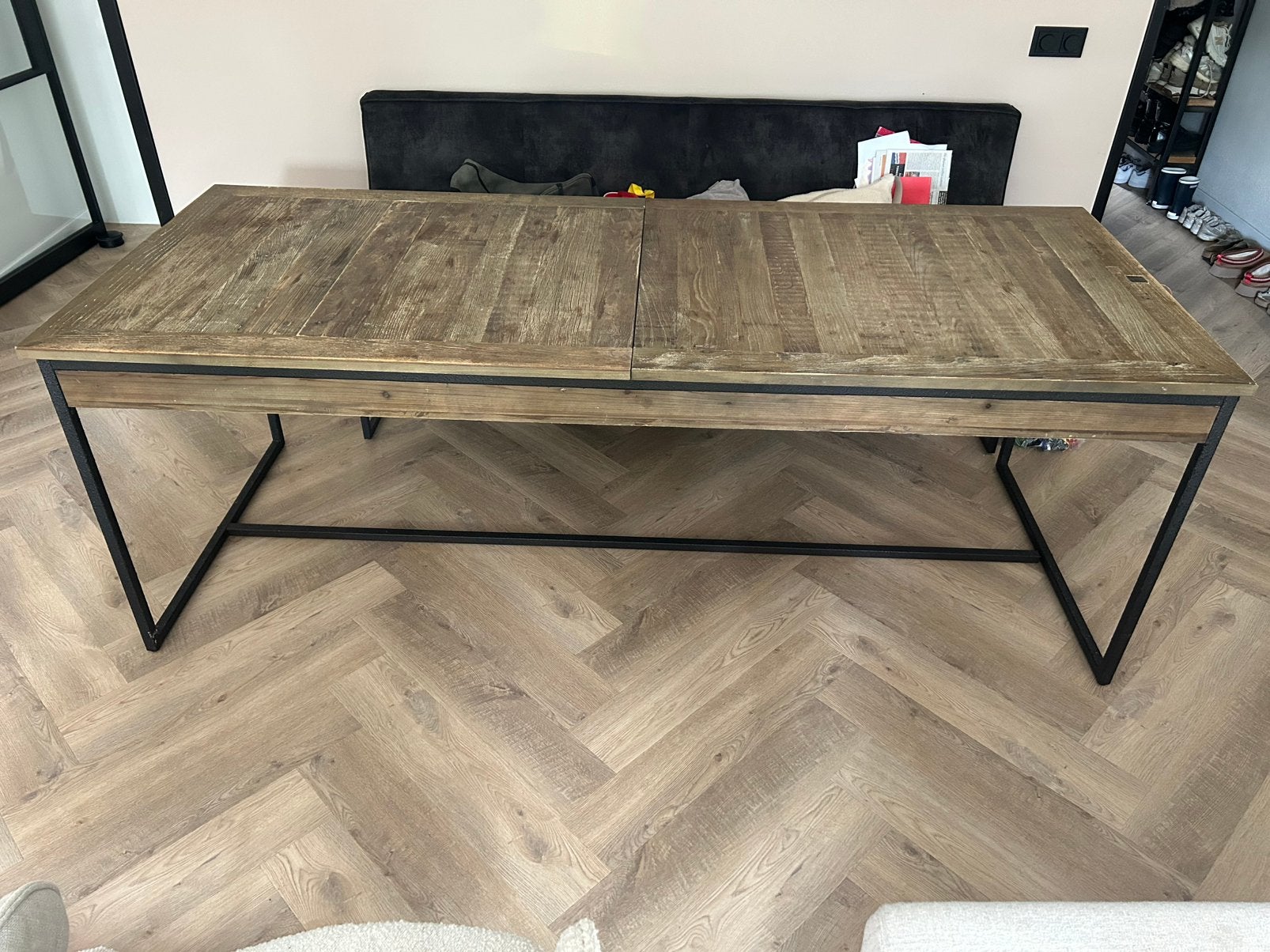 Shelter Island eettafel Riviera Maison 220x90 cm, Ophalen, 75 cm of meer, 200 cm of meer, Zo goed als nieuw