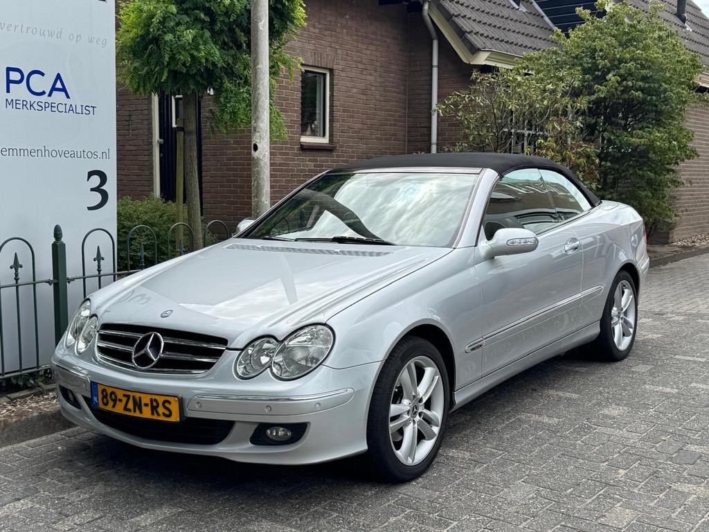 Mercedes-Benz CLK-Klasse Cabrio 200 K. Avantgarde Airco/Park, Auto's, Automaat, 12 maanden, Achterwielaandrijving, Zwart