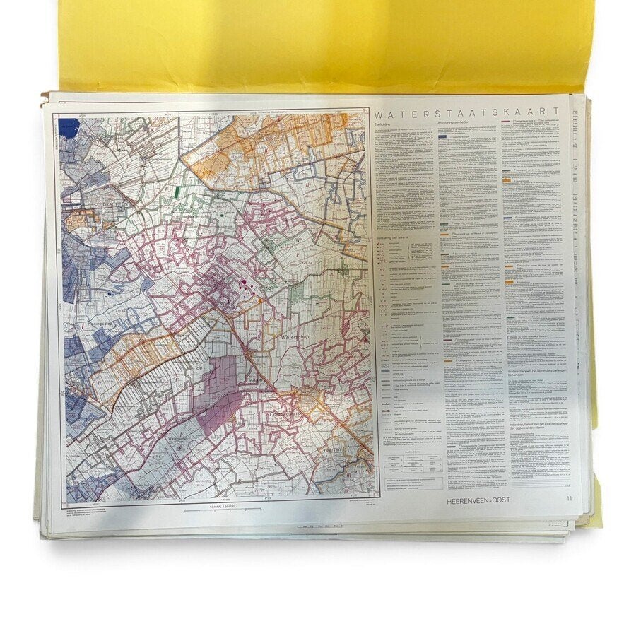 Mappen met waterstaatskaarten, watervoorzieningsheden en ..., Ophalen of Verzenden, Gelezen