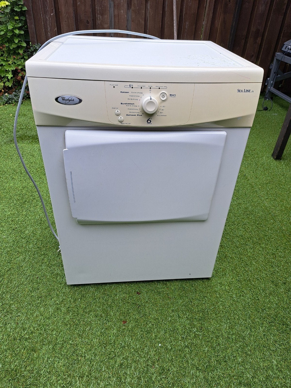 Whirlpool Sea Line Luchtafvoer Wasdroger - 6 kg, Witgoed en Apparatuur, Wasdrogers, Ophalen, 6 tot 8 kg, Gebruikt, Luchtafvoer