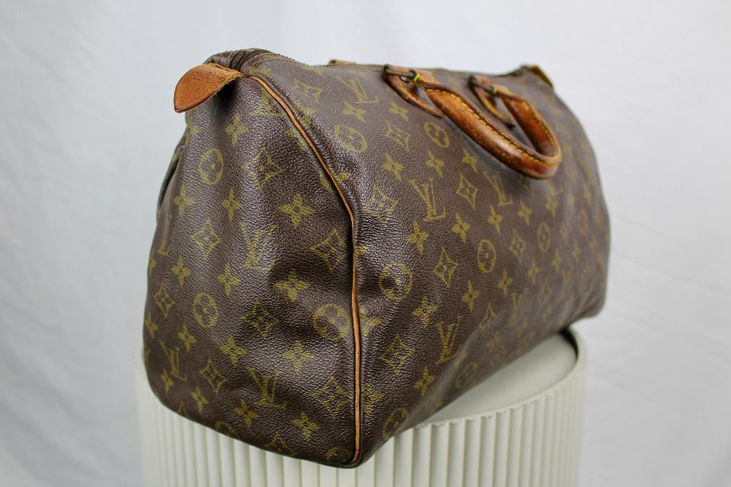 Louis Vuitton Speedy 35 - 1110, Sieraden, Tassen en Uiterlijk, Tassen | Damestassen, Gebruikt, Bruin, Ophalen of Verzenden, Lv