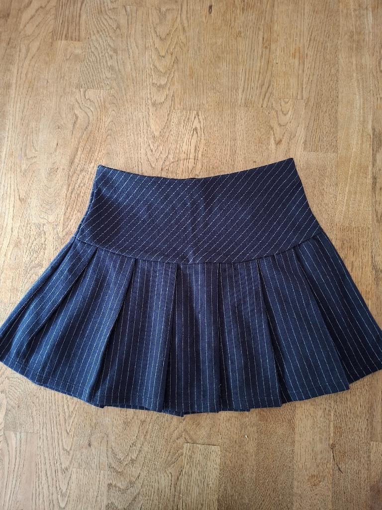 H&M donkerblauw krijtstreep rokje maat 110/116, Anneonline, Steenbergen, Meisje, Shop@wesell4u.nl