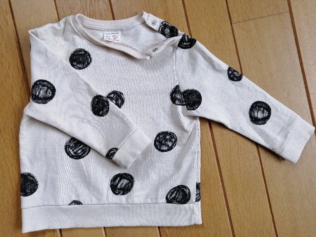ZARA BabyBoy sweater beige zwarte stip maat 92 - zgan -, Meisje, Trui of Vest, Ophalen of Verzenden, Zo goed als nieuw