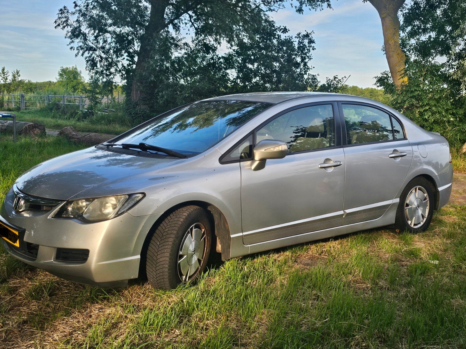 Te koop: Honda Civic 1.3 Vtec Hybrid 4DR C-tr. 2008 Grijs, Auto's, Honda, Stof, Grijs, 22 km/l, Sedan