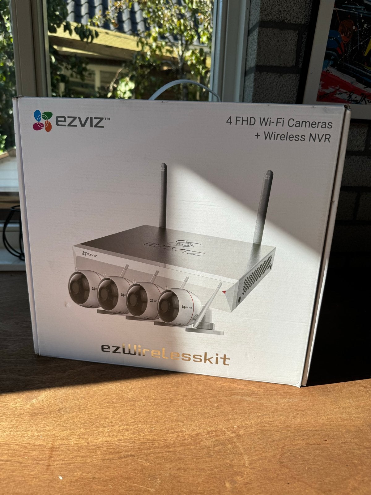 Ezviz Beveiligingsset: 3x C3W Camera's + Draadloze NVR, Ophalen of Verzenden, Zo goed als nieuw, Buitencamera