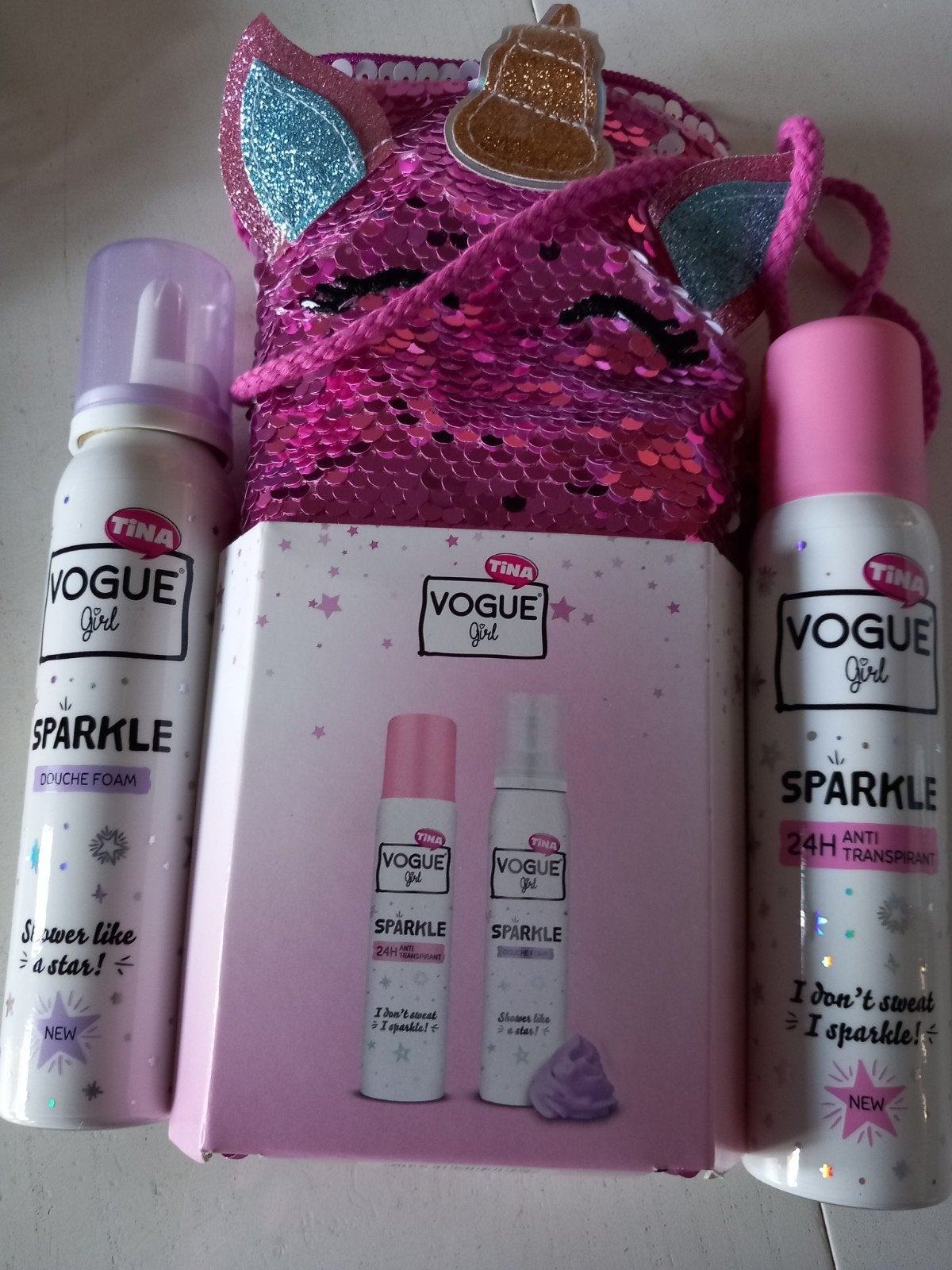 2+1 GRATIS Voque unicorn giftset, Ophalen of Verzenden, Nieuw, Bad & Douche