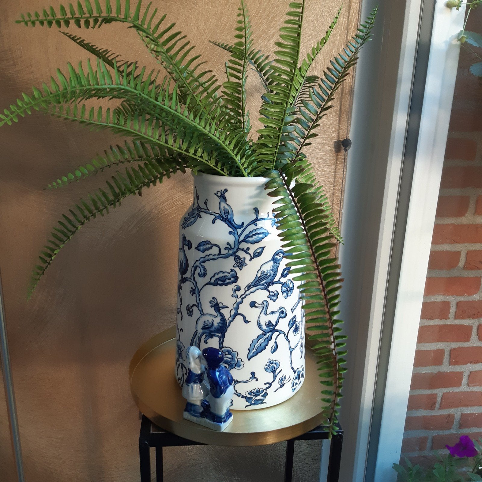 heinen delfts blauw melkbus vaas, Ophalen, Blauw