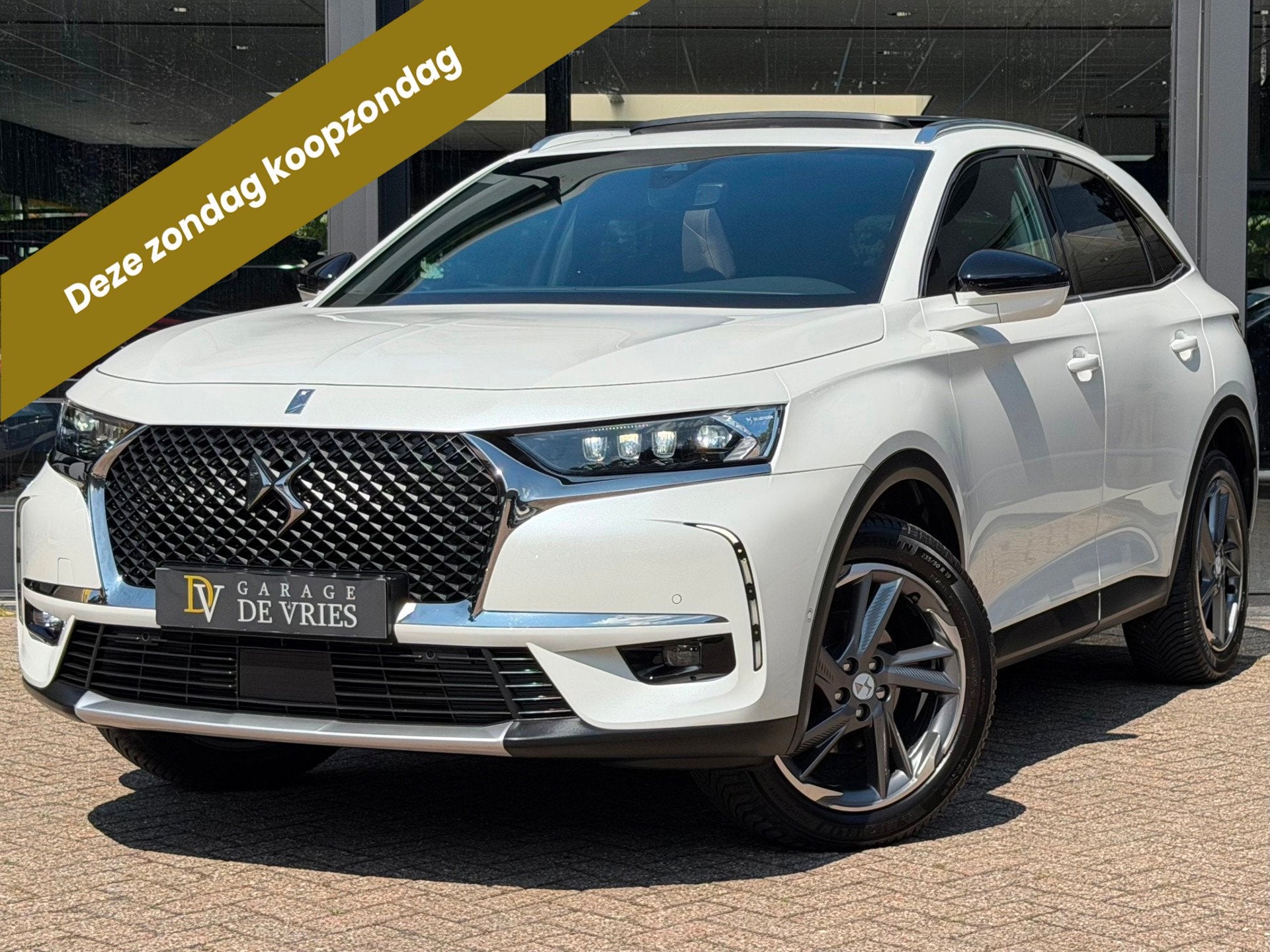 DS 7 Crossback 1.6 PureTech Performance Line ACC Panoramadak, Auto's, 15 km/l, 4 cilinders, Leder en Stof, Wit