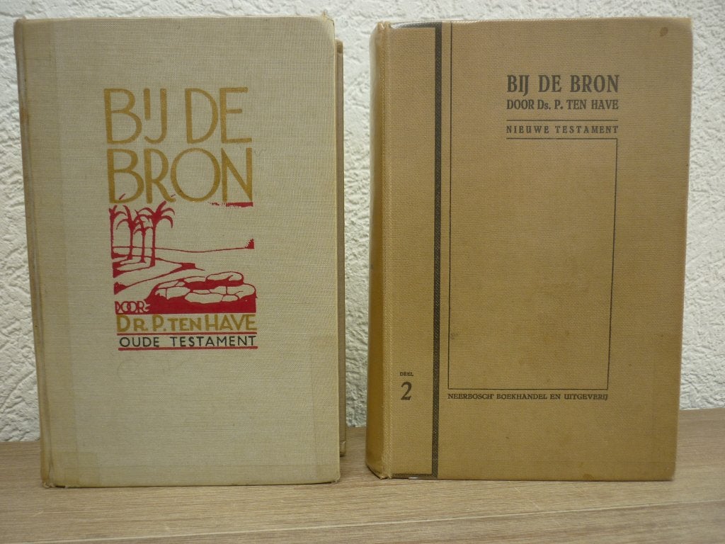 Dr. P. Ten have - Bij de Bron - oude testament - deel 1 en 2, Boeken, Ophalen of Verzenden, Gelezen, Christendom | Protestants