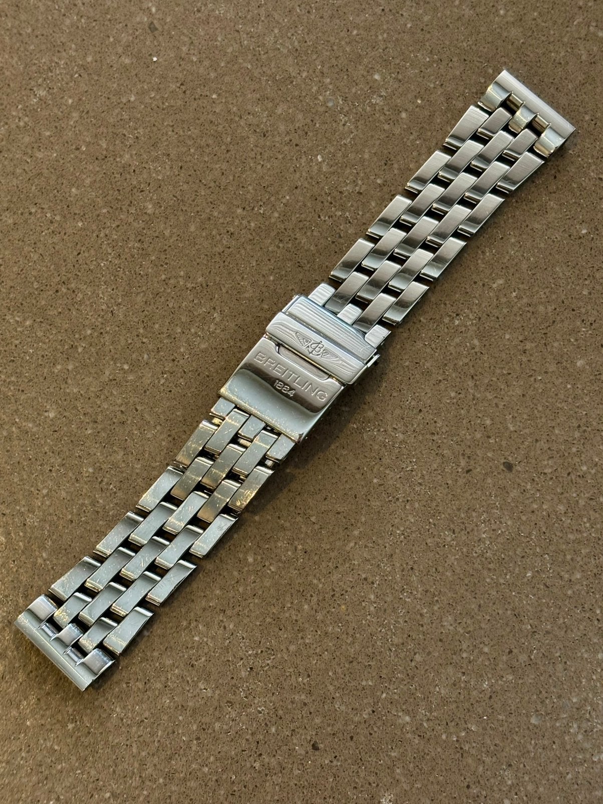 Breitling Pilot stalen band met vouwsluiting voor Chronomat, Ophalen, Staal, Staal, Breitling