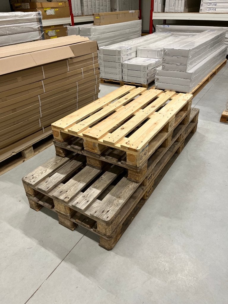 4 nette pallets, 2x blokpallet en 2x europallet, Ophalen, Zo goed als nieuw, Pallet, Minder dan 200 cm