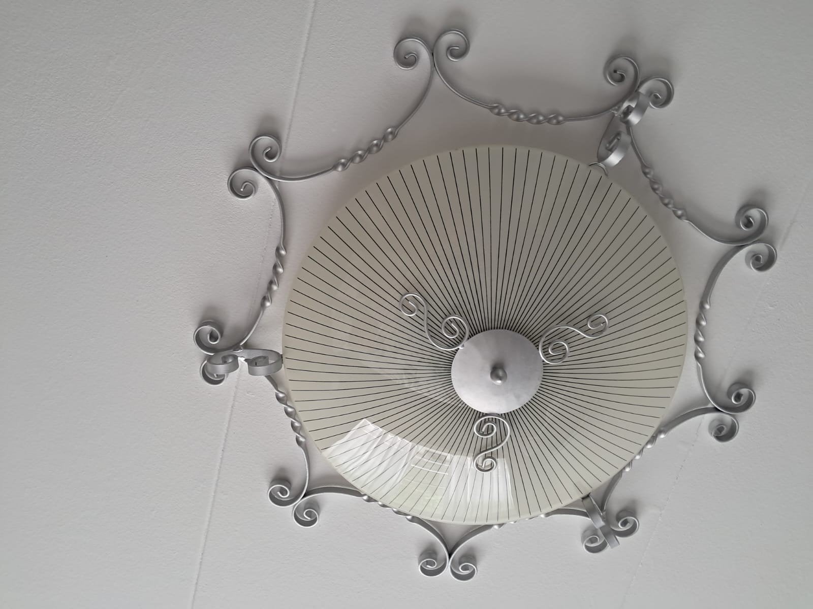 Mooie  ouderwetse plafondlamp, Ophalen, Gebruikt, Glas
