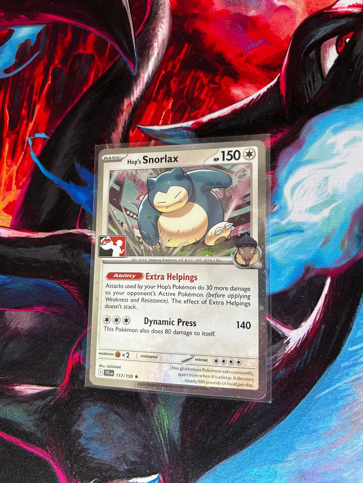 Hop's Snorlax 117/159 League Stamped Holo, Hobby en Vrije tijd, Ophalen of Verzenden, Zo goed als nieuw, Losse kaart, Foil
