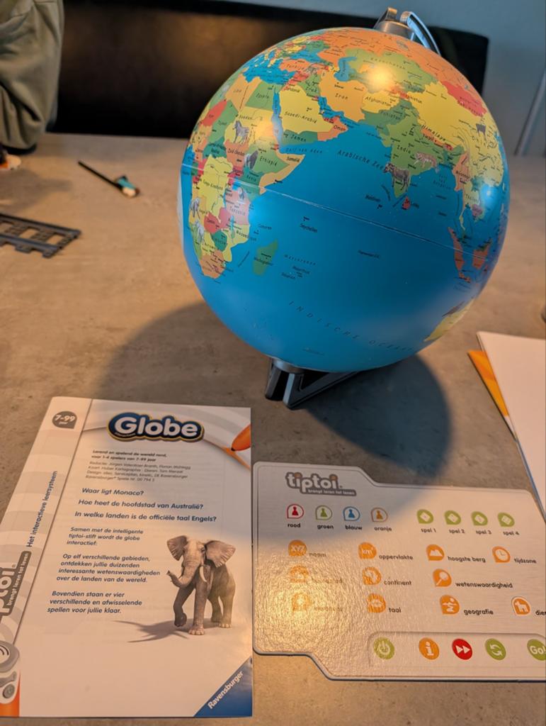Tiptoi wereldbol en pen, Ophalen