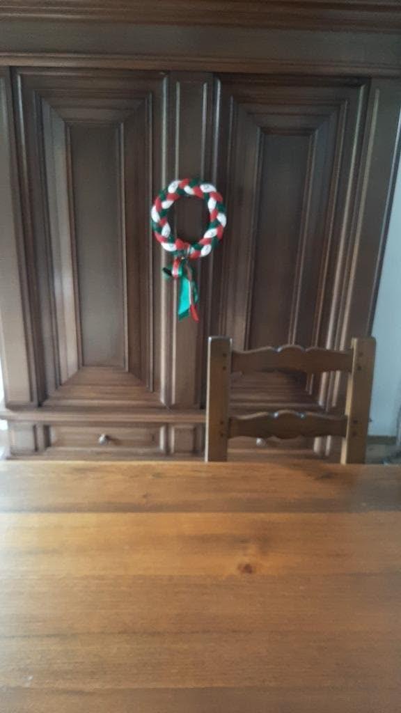 Stoffen kerstkrans, Diversen, Kerst, Ophalen of Verzenden, Zo goed als nieuw