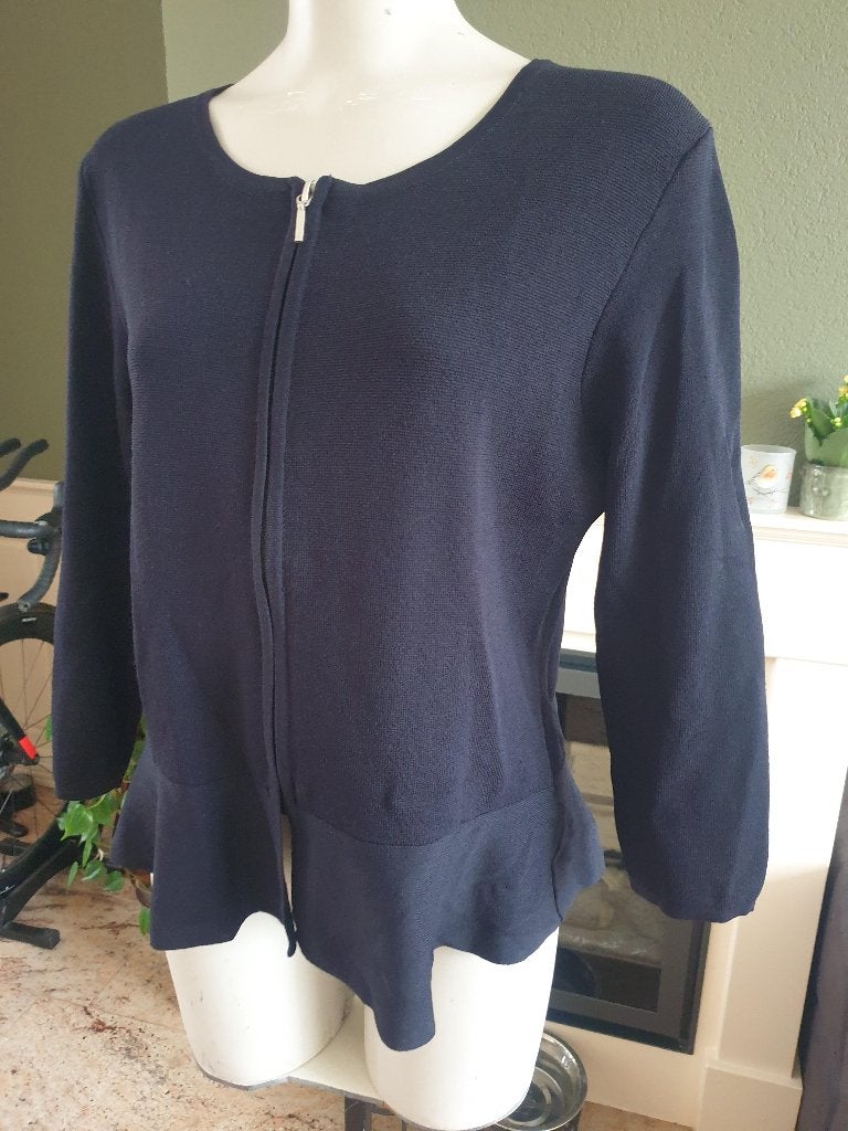 Gerry Weber schitterend blauw peplum vest M 38, Maat 38/40 (M), Zo goed als nieuw, Gerry weber, Verzenden