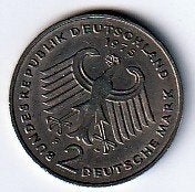 2  mark  1975  F  Duitsland. km. 124, Ophalen of Verzenden, Duitsland, Losse munt