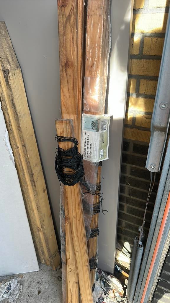 Douglas klimplantenframe met net, Ophalen, Zo goed als nieuw, Minder dan 180 cm, Balken